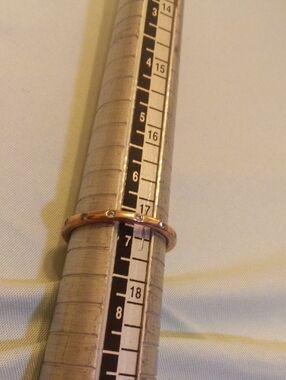 Delicate Rose Gold Stacking Ring with Accent Stones